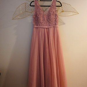 ASOS | Petite tulle maxi dress with embroidered floral detail